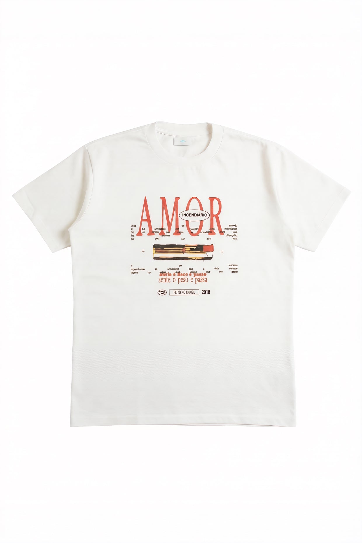 CAMISETA · YOP · AMOR INCENDIÁRIO